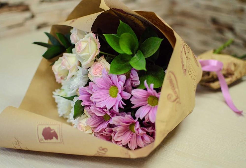 Букет цветов из: Розы и Хризантемы в Ногинск-5