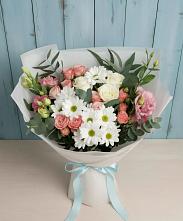 Букет цветов из:  Розы, Лизиантусы и Хризантемы в Ногинск-5
