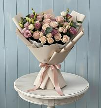 Букет цветов из:  Розы и Лизиантусы в Ногинск-5