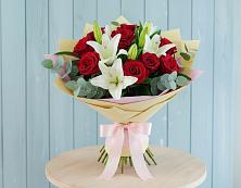 Букет цветов из:  Лилии и Розы в Ногинск-5
