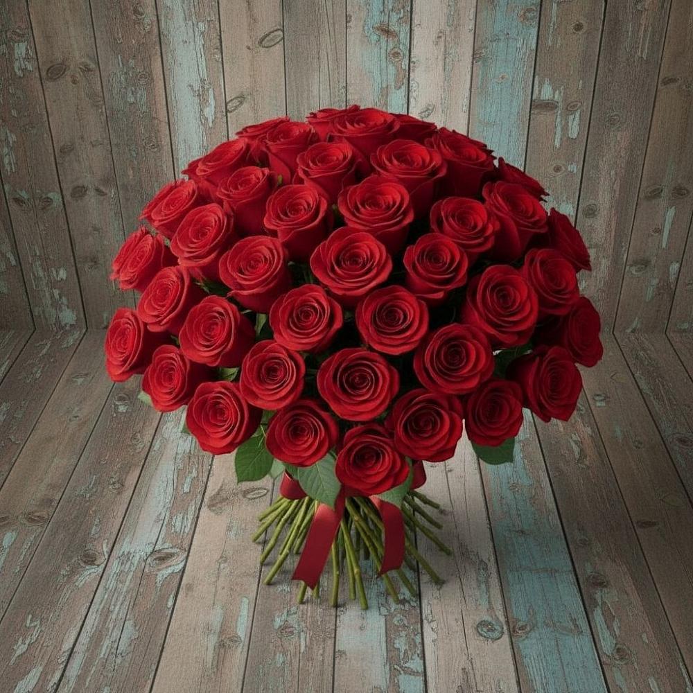 Букет 55 Красных роз Фридом в Ногинск-5