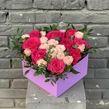 Цветочная композиция из Розы в коробке в Ногинск-5
