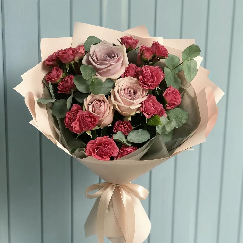 Букет цветов из: Гвоздики и Розы в Ногинск-5