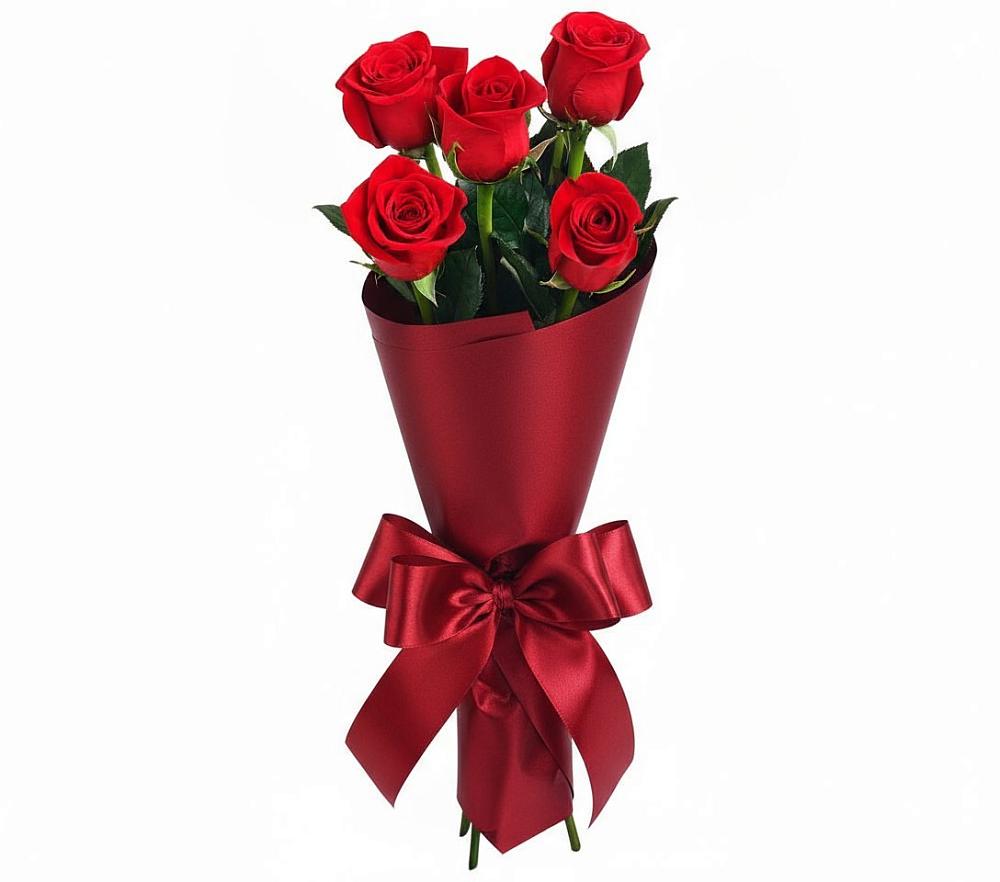 Букет 5 Красных роз Эдлесс Лав в Ногинск-5