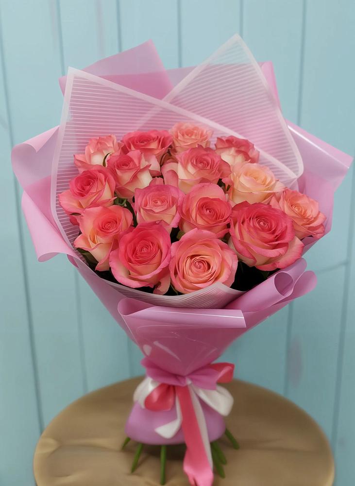 Букет 15 Розовых роз Равель в Ногинск-5