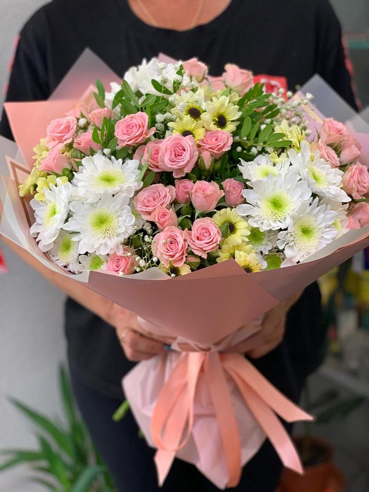 Букет цветов из: Розы и Хризантемы в Ногинск-5