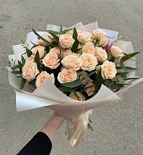 Букет Кремовые розы Латте в Ногинск-5