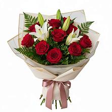 Букет цветов из:  Лилии и Розы в Ногинск-5