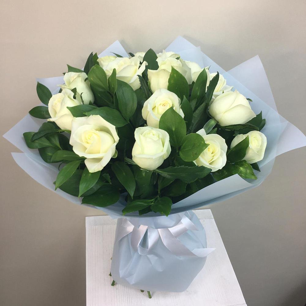 Букет 15 Белых роз Проуд в Ногинск-5