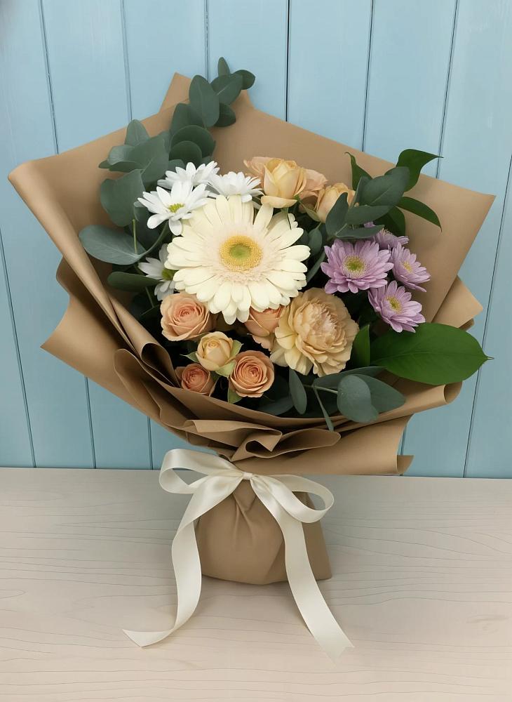 Букет цветов из: Герберы и Хризантемы в Ногинск-5