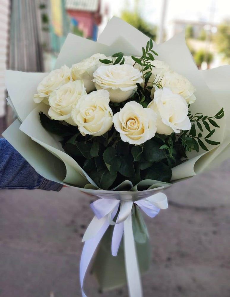 Букет Белые розы Проуд в Ногинск-5