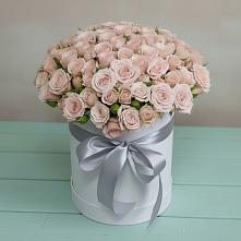 Цветочная композиция из Розы в шляпной коробке в Ногинск-5