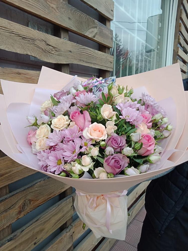 Букет цветов из: Розы и Хризантемы в Ногинск-5