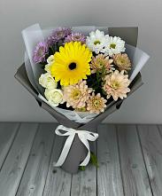 Букет цветов из:  Розы, Герберы и Хризантемы в Ногинск-5