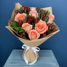 Букет цветов из:  Розы и Альстромерии в Ногинск-5