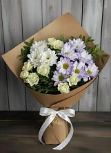 Букет цветов из:  Хризантемы и Розы в Ногинск-5