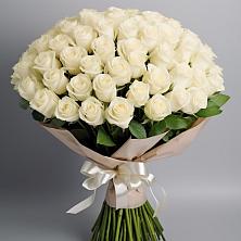 Букет 101 беля роза Белоснежка в Ногинск-5