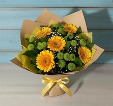 Букет цветов из:  Герберы и Хризантемы в Ногинск-5