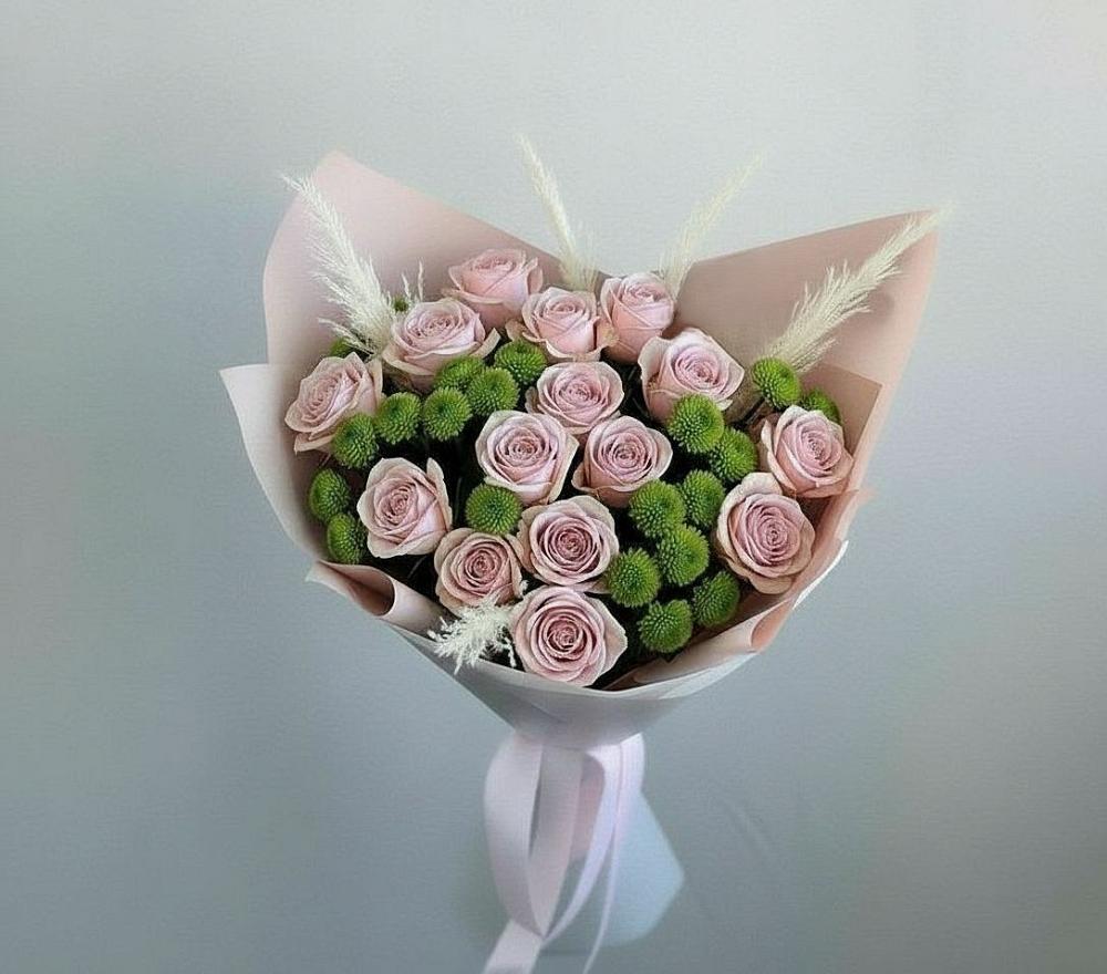 Букет цветов из: Розы и Хризантемы в Ногинск-5