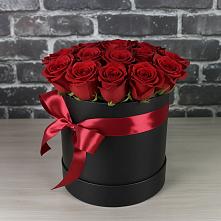 Цветочная композиция из Розы в шляпной коробке в Ногинск-5