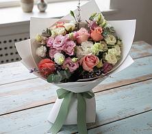 Букет цветов из:  Розы, Лизиантусы и Гвоздики в Ногинск-5