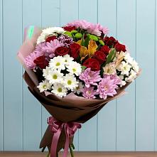 Букет цветов из:  Розы, Хризантемы и Альстромерии в Ногинск-5
