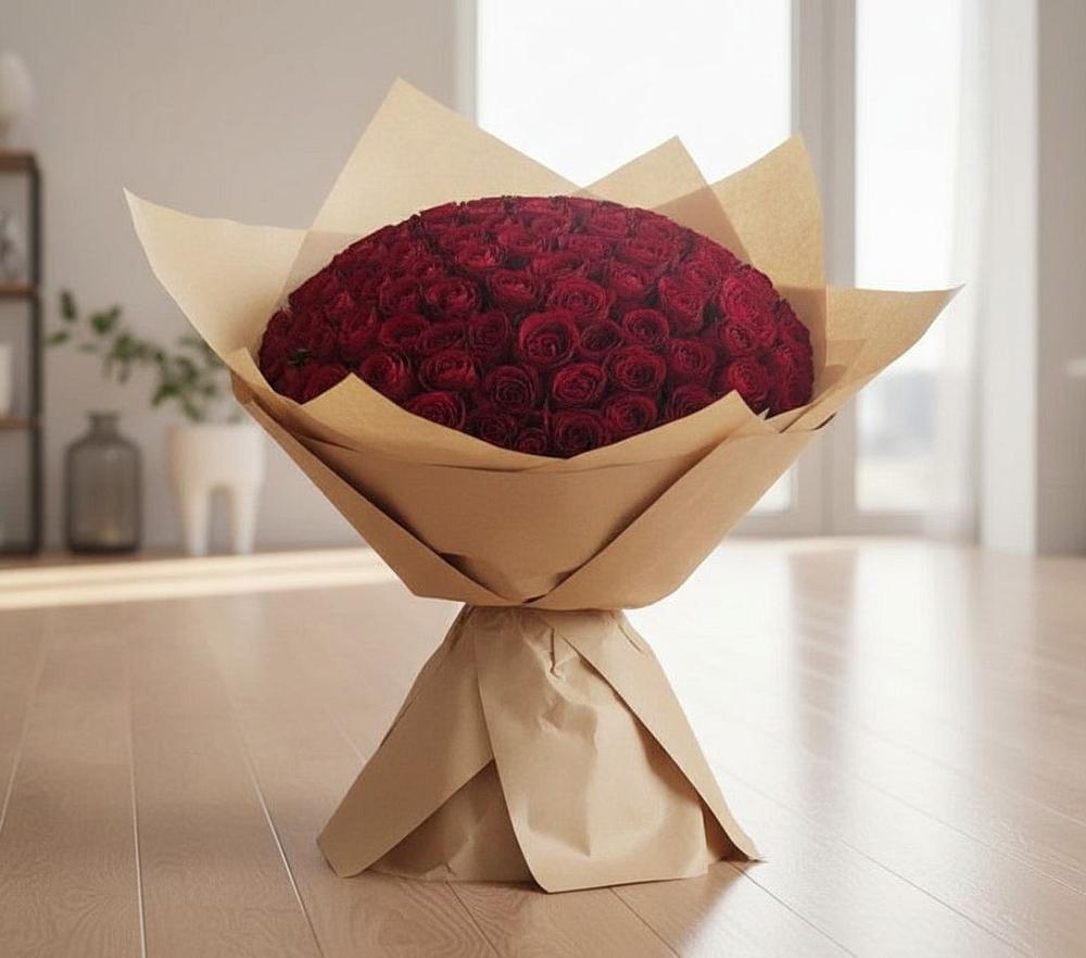Букет 101 Красная роза в Ногинск-5