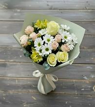 Букет цветов из:  Альстромерии, Розы и Хризантемы в Ногинск-5