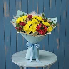 Букет цветов из:  Альстромерии и Хризантемы в Ногинск-5