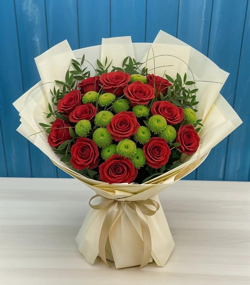 Букет цветов из: Розы и Хризантемы в Ногинск-5