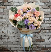 Букет цветов из:  Розы, Лизиантусы и Гвоздики в Ногинск-5